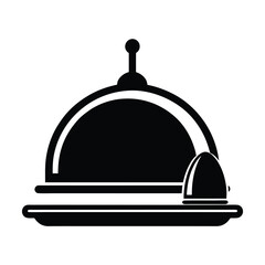 Food cloche and egg vector illustration design