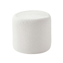 White marshmallow candy, isolated on transparent background