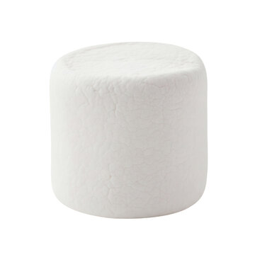 White marshmallow candy, isolated on transparent background