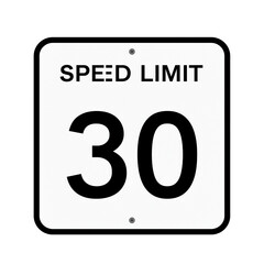 Speed Limit 30 Traffic Sign