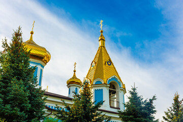 Golden domes of the Ciuflea Monastery of Chisinau,  Moldova