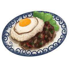 fried eggs with bacon