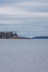 Obraz premium Morning view of the Sjotorp Lake, Gota Canal, Sweden