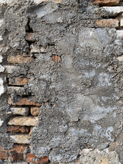 Cracked Brick and Plaster Wall Texture