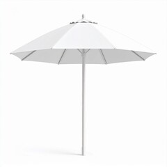 White Canvas Umbrella on White Background