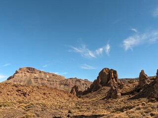 Obraz premium Tenerife panorama landscape,beautiful nature view mountains from hiking trips on Tenerife island, Canary Islands Spain