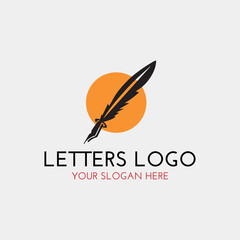 letters writing logo design vector	