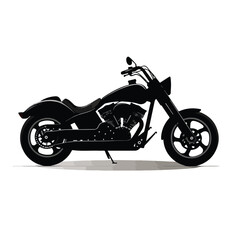 Obraz premium Detailed Motorcycle Shadow Vector Illustration for Graphic Design Projects