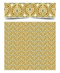 Seamless moroccan pattern background with flowers illustration clip-art
