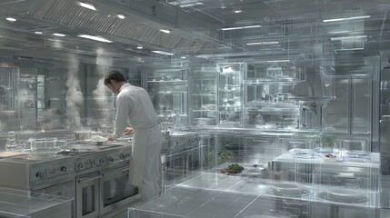 Culinary Precision: Pristine Kitchen Environment