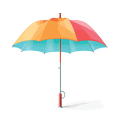 Obraz premium Professional Beach Umbrella Isolated Vector Illustration for Graphic Design Projects