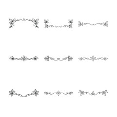 Elegant Floral Dividers and Borders A Collection of Delicate Botanical Designs