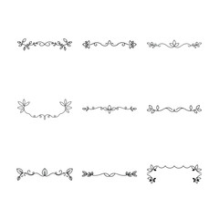 Obraz premium Elegant Floral Dividers A Collection of Decorative Botanical Elements for Design Projects