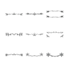 Obraz premium Collection of Elegant Floral Dividers and Borders for Design and Decoration