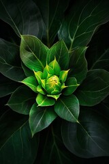 Obraz premium Vibrant Green Plant With Intricate Leaves Capturing Natural Beauty in Close-Up