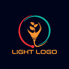 led lights logo design vector