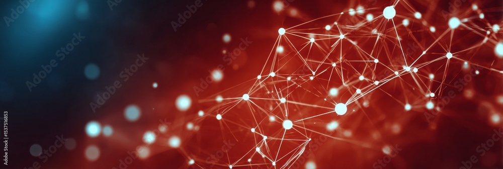 Poster a complex network of glowing nodes and intricate lines depicting interdisciplinary connections
