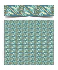 Seamless moroccan pattern background with flowers illustration clip-art