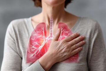 Lungs disease: respiratory struggle, chest ache, pulmonary discomfort, painful breathing, inflammation, oxygen deficiency, coughing issue, organ stress, air passage block, health problem.