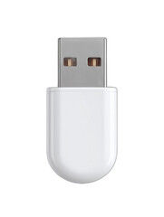 white usb flash drive isolated on transparent background

