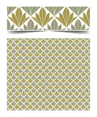 Seamless moroccan pattern background with flowers illustration clip-art