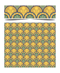 Seamless moroccan pattern background with flowers illustration clip-art