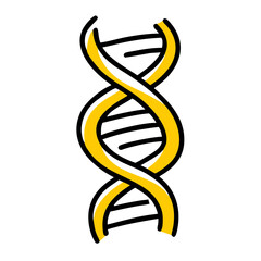 Hand Draw dna strand for Web and Graphic design