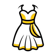 Hand Draw dress for Web and Graphic design