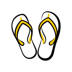 Hand Draw flip flops icon for Web and Graphic design