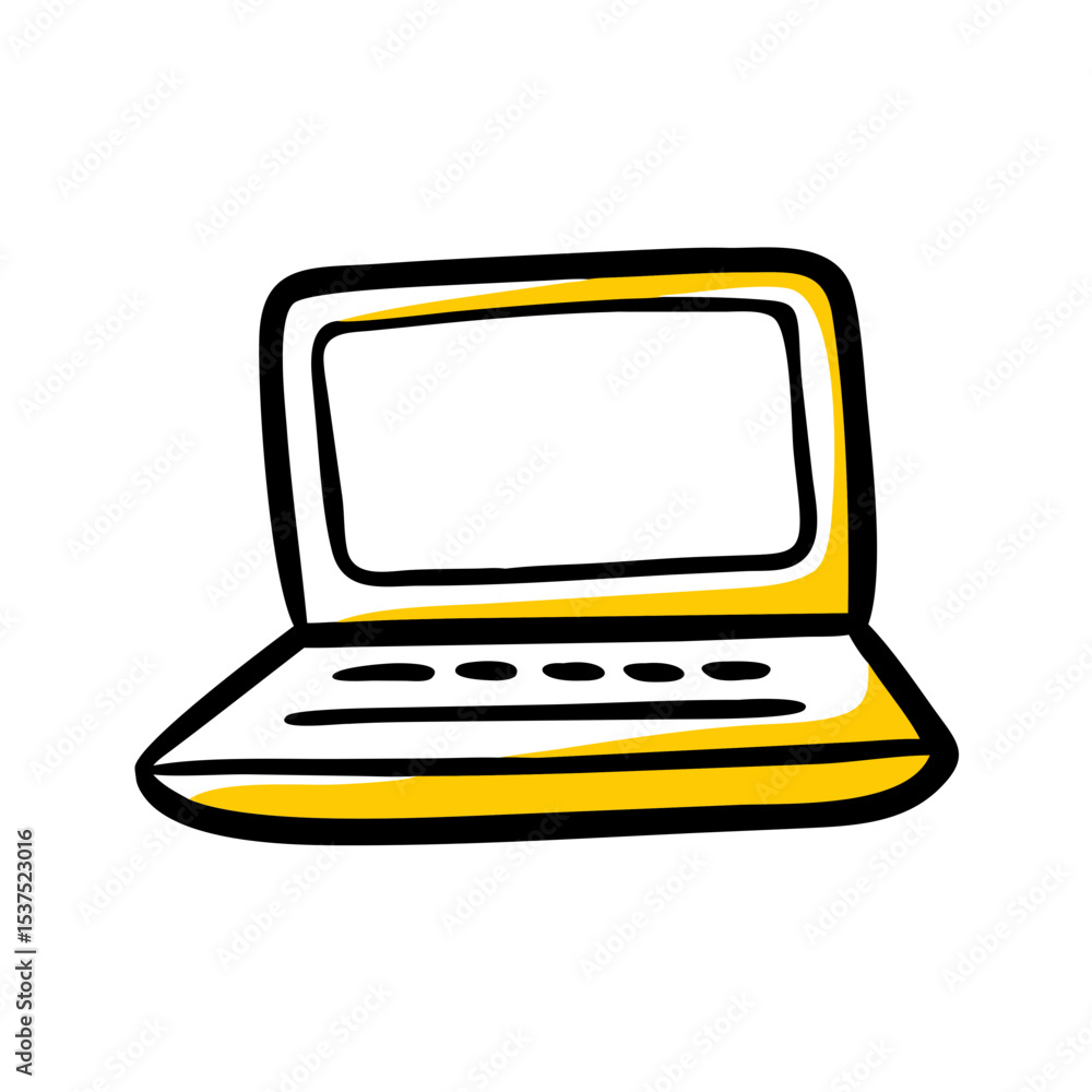 Poster laptop icon on transparent background for web and graphic design for web and graphic design