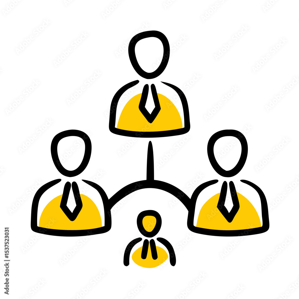 Poster leadership team icon on transparent background for web and graphic design for web and graphic design