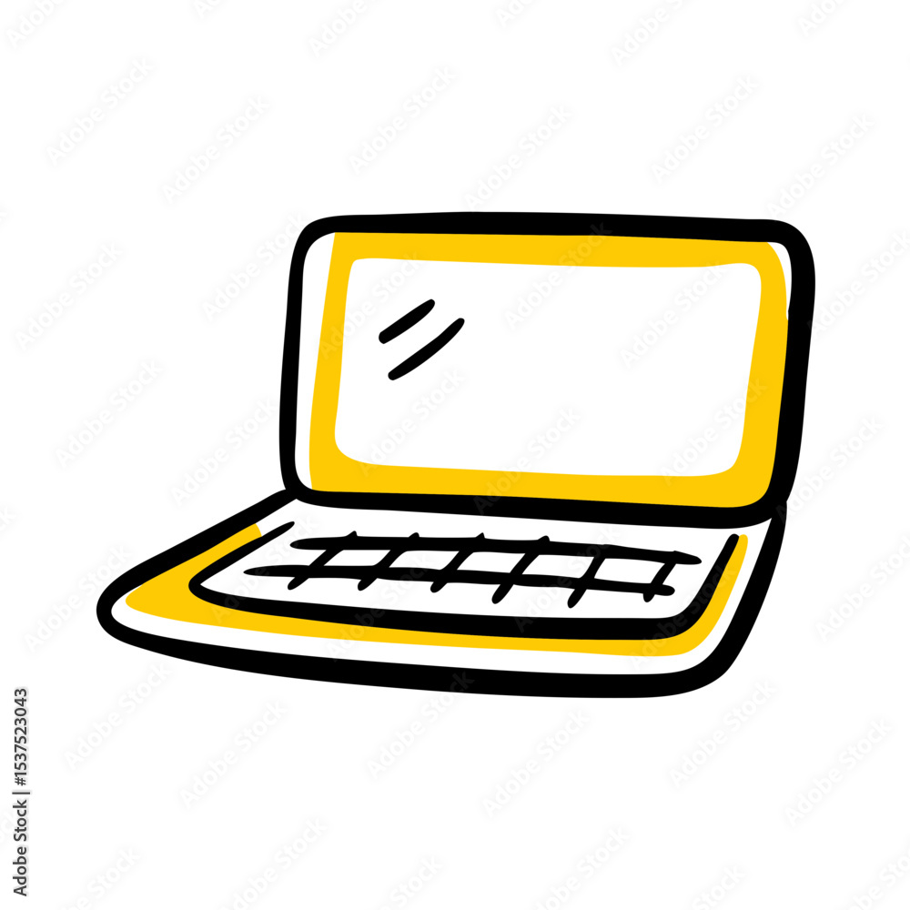 Poster laptop icon on transparent background for web and graphic design for web and graphic design