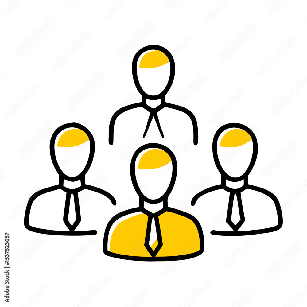 Poster leadership team icon on transparent background for web and graphic design for web and graphic design