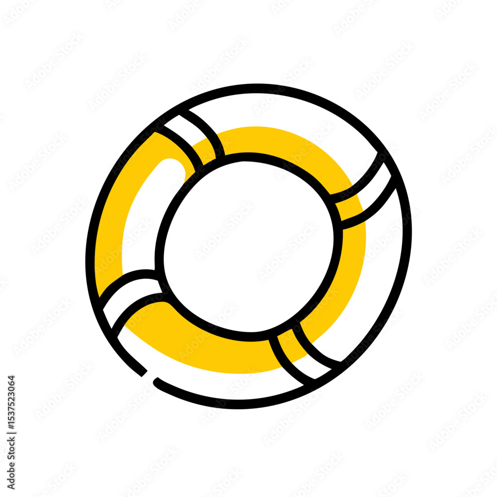 Poster lifesaver ring icon on transparent background for web and graphic design for web and graphic design