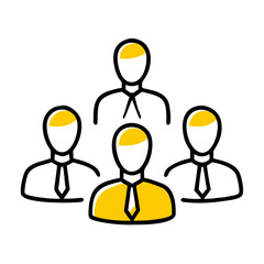 Leadership team icon on transparent background for web and graphic design for Web and Graphic design