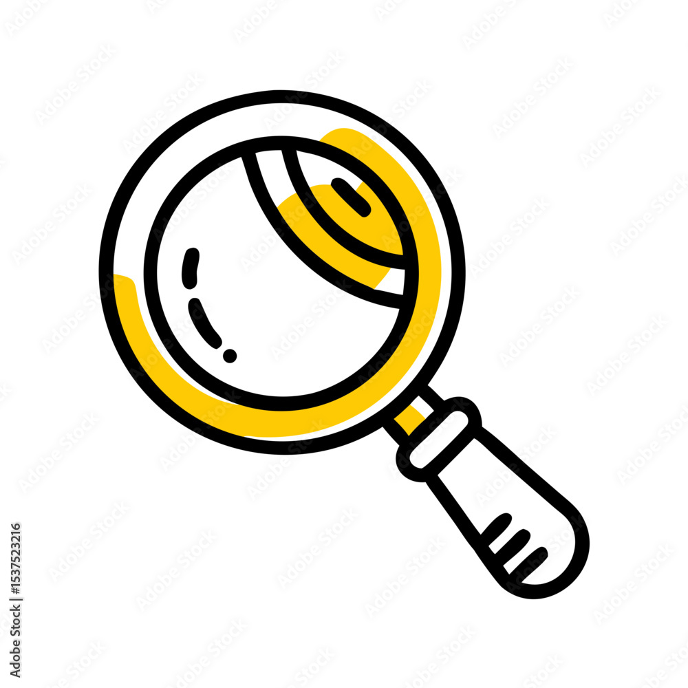 Aufkleber magnifying glass icon on transparent background for web and graphic design for web and graphic desig