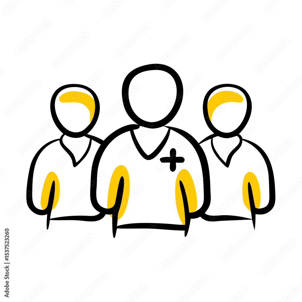 Poster medical team on transparent background for web and graphic design for web and graphic design