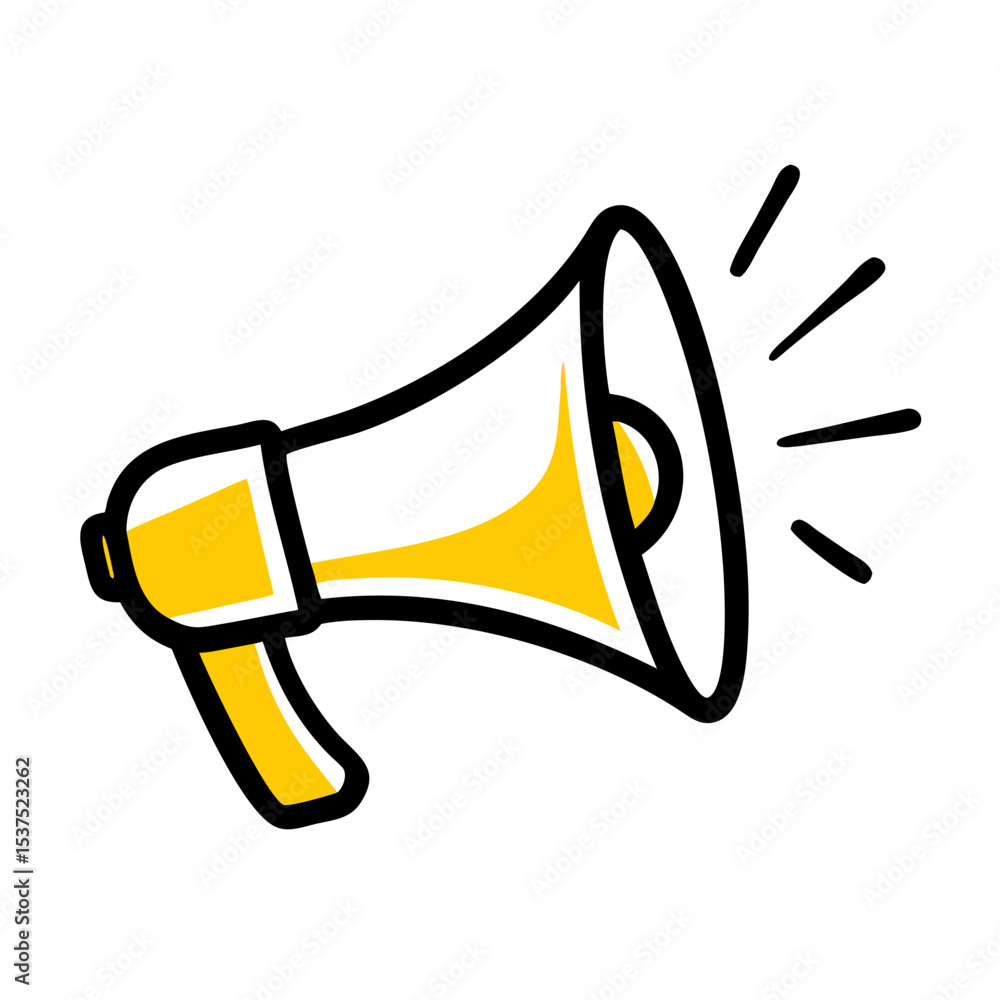 Poster megaphone it announcements icon on transparent background for web and graphic design for web and gra