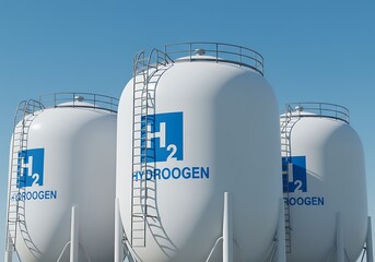Hydrogen storage tanks renewable energy green fuel h2 infrastructure clean energy future technology solutions
