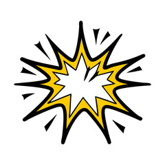 Multi point dramatic burst icon on transparent background for web and graphic design for Web and Graphic design