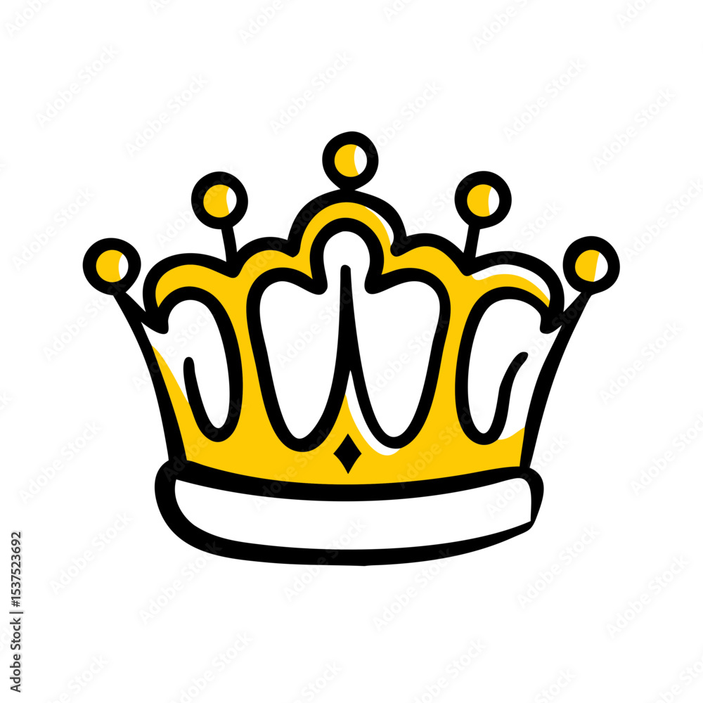 Poster open royal crown on transparent background for web and graphic design for web and graphic design