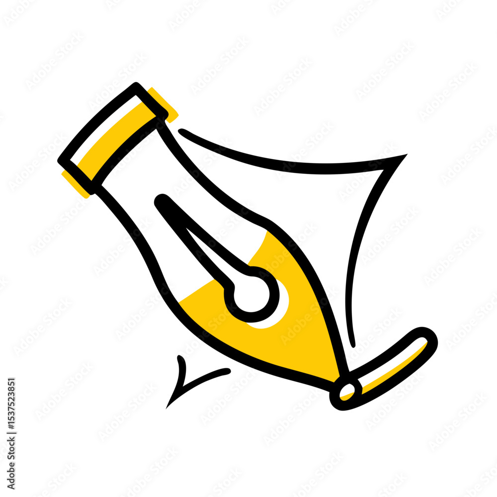 Aufkleber pen writing icon on transparent background for web and graphic design for web and graphic design
