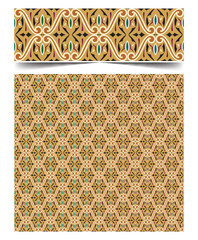 Seamless moroccan pattern background with flowers illustration clip-art