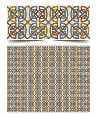 Seamless moroccan pattern background with flowers illustration clip-art