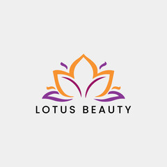 Fototapeta premium lotus health wellness yoga logo design vector