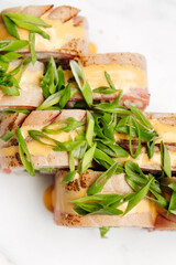 delivery of Japanese rice and fresh fish dishes