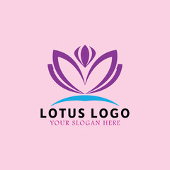 lotus health wellness yoga logo design vector