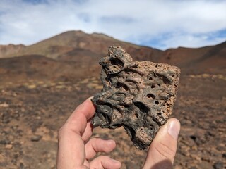 Tenerife panorama landscape,beautiful nature view mountains from hiking trips on Tenerife island, Canary Islands Spain