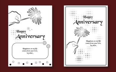 Minimalist Anniversary Greeting Card Template
