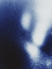 Grunge style abstract texture poster with shades of blue and white creating a moody atmosphere